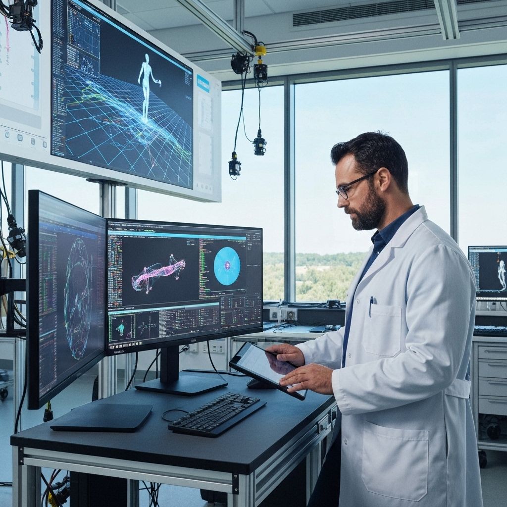 Selim working in the lab